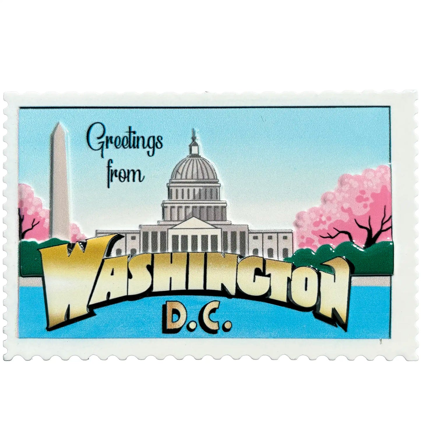 Washington DC Postcard Personalized Ornament