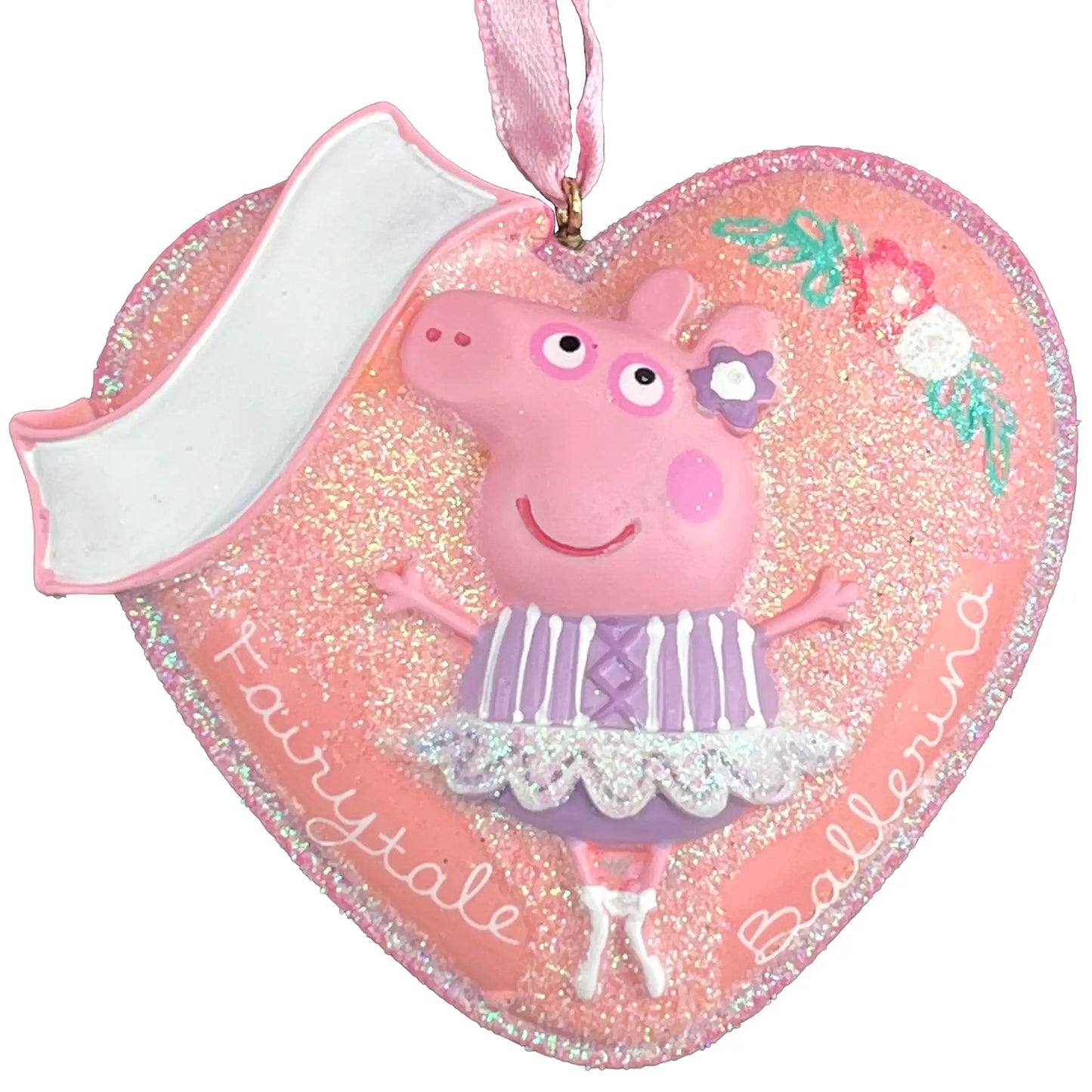 Adorno personalizado de corazón de Peppa Pig