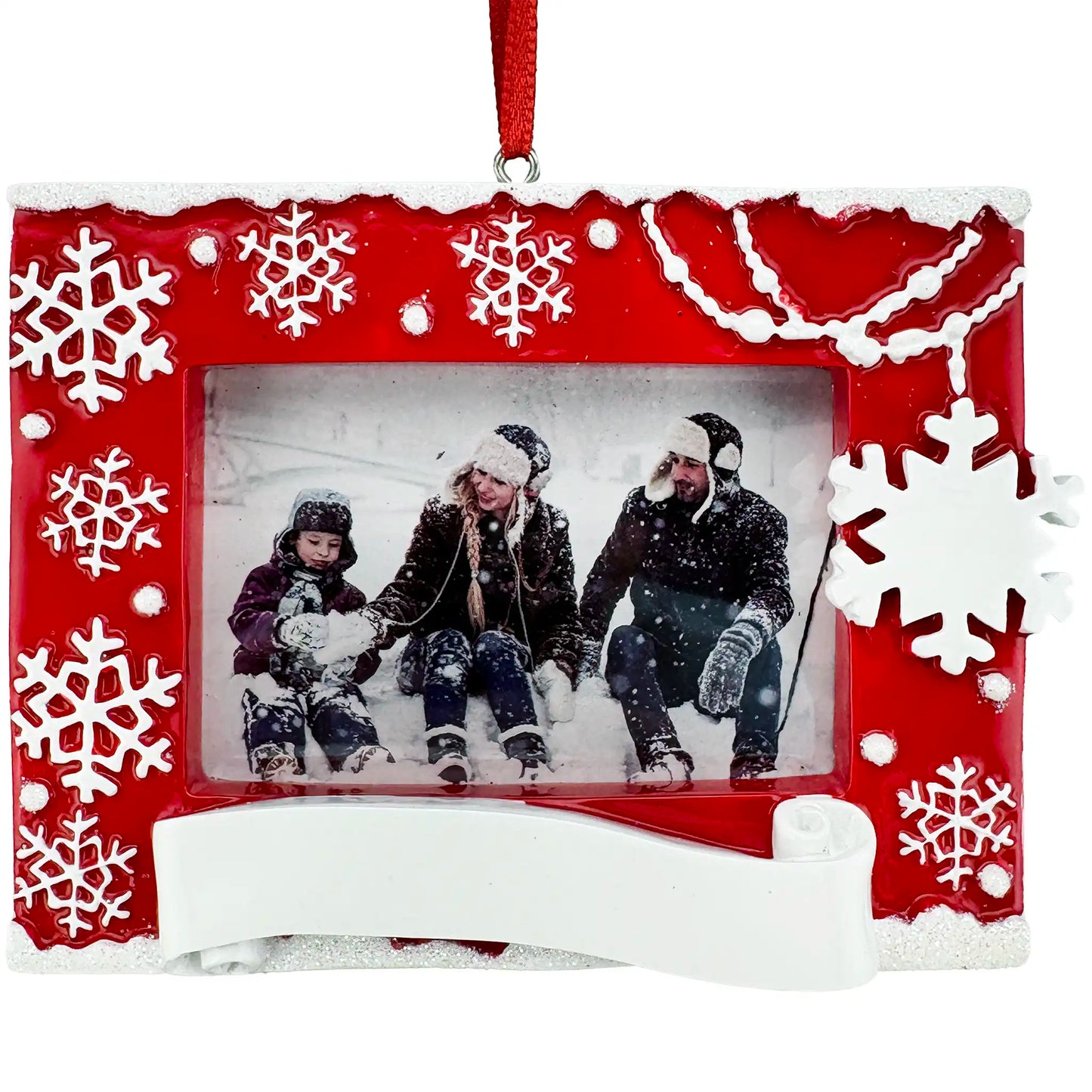 Red Photo Frame Personalized Ornament