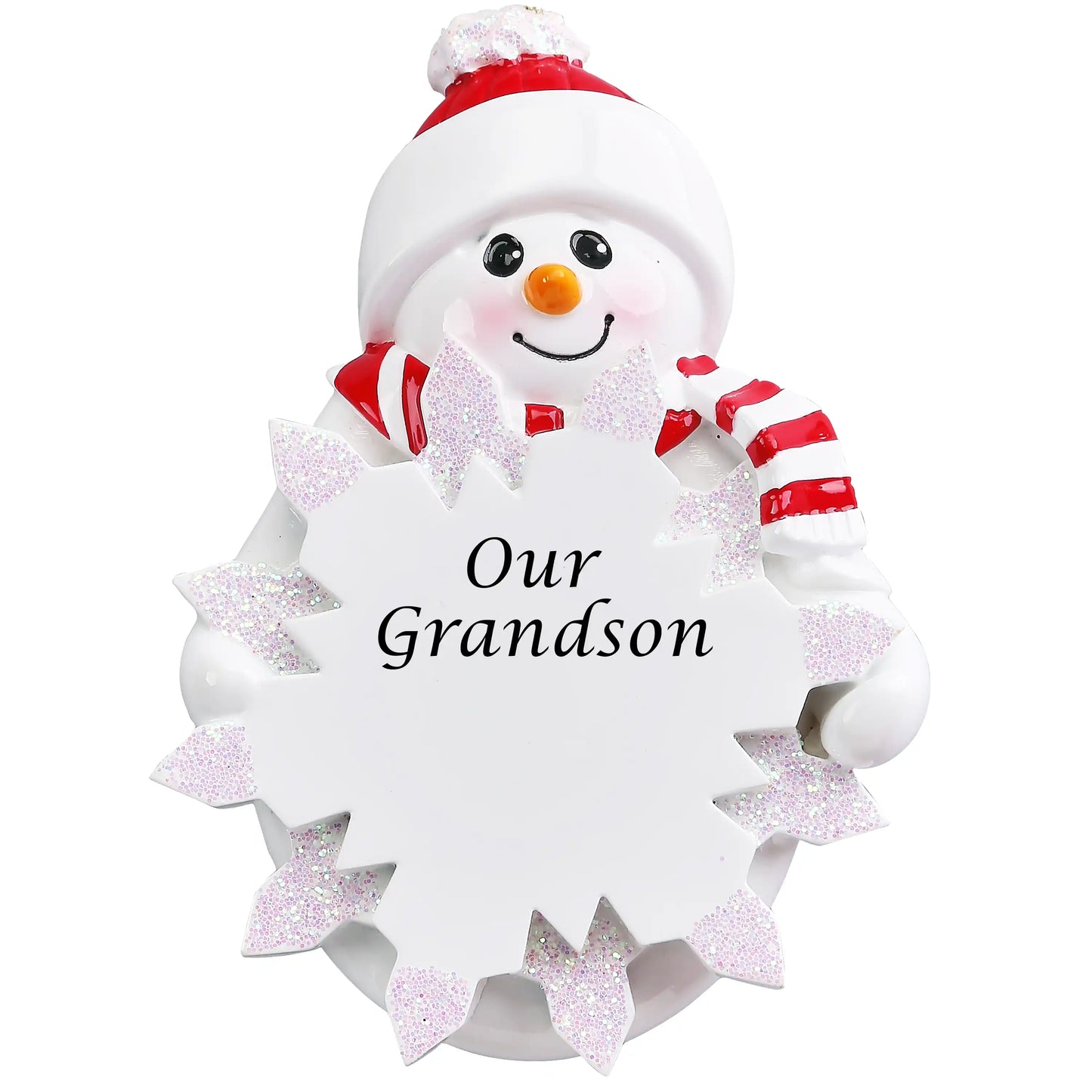 Our Grandson Snowman Personalized Ornament