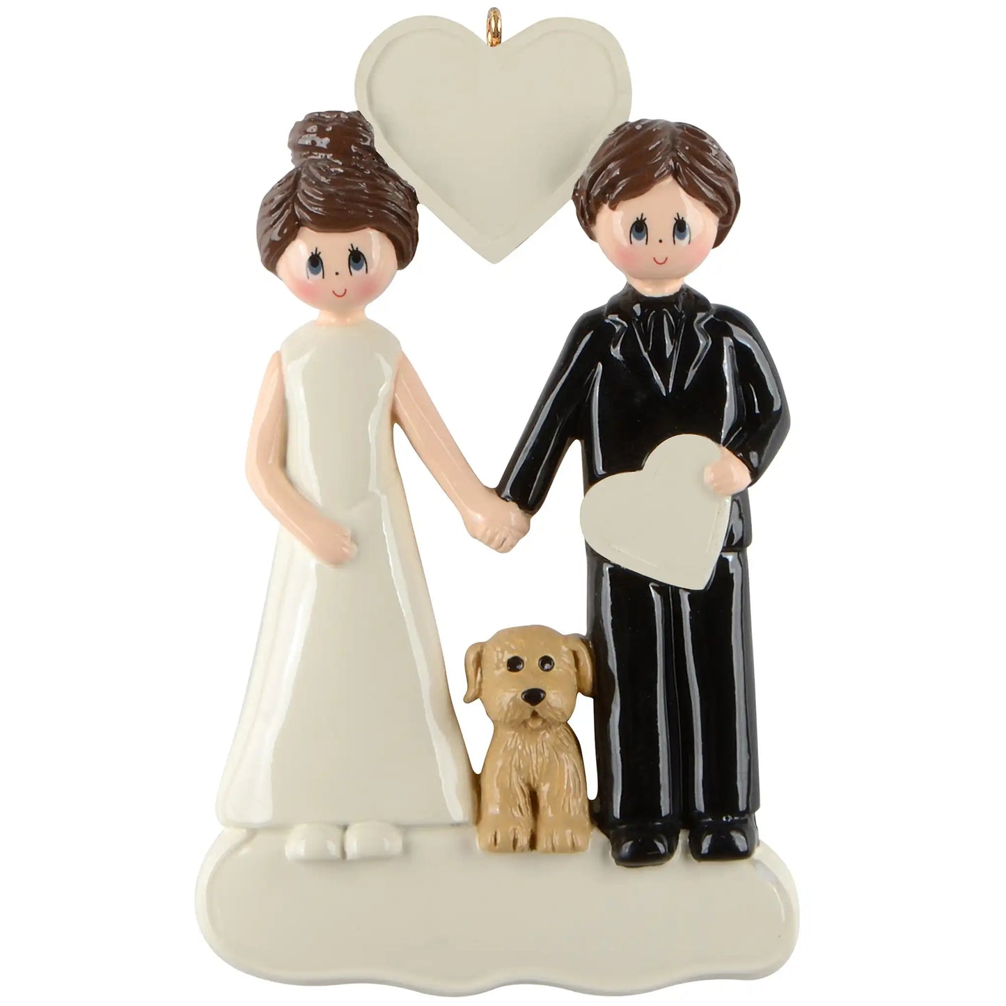 Wedding Couple With Dog Personalized Ornament