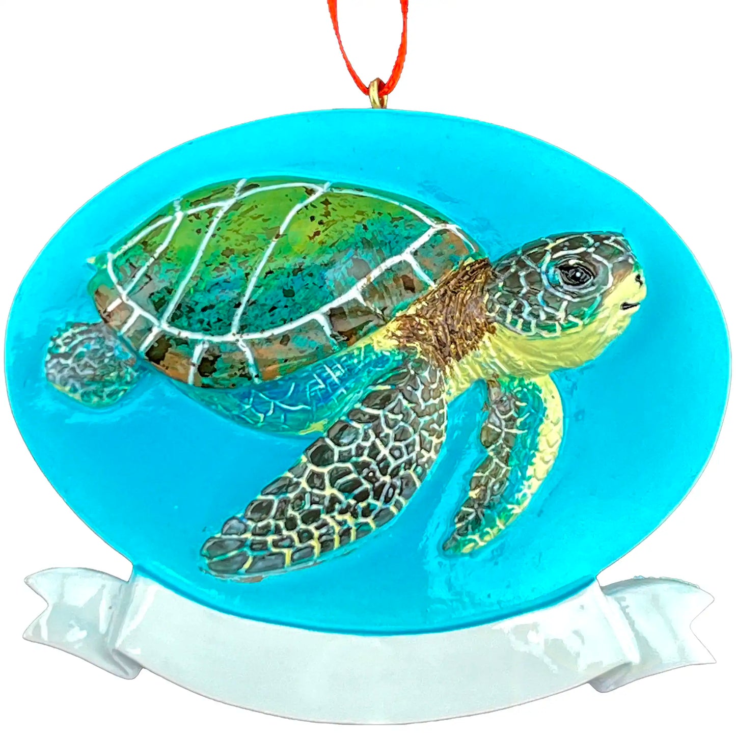 Sea Turtle Personalized Ornament - Deep Ocean