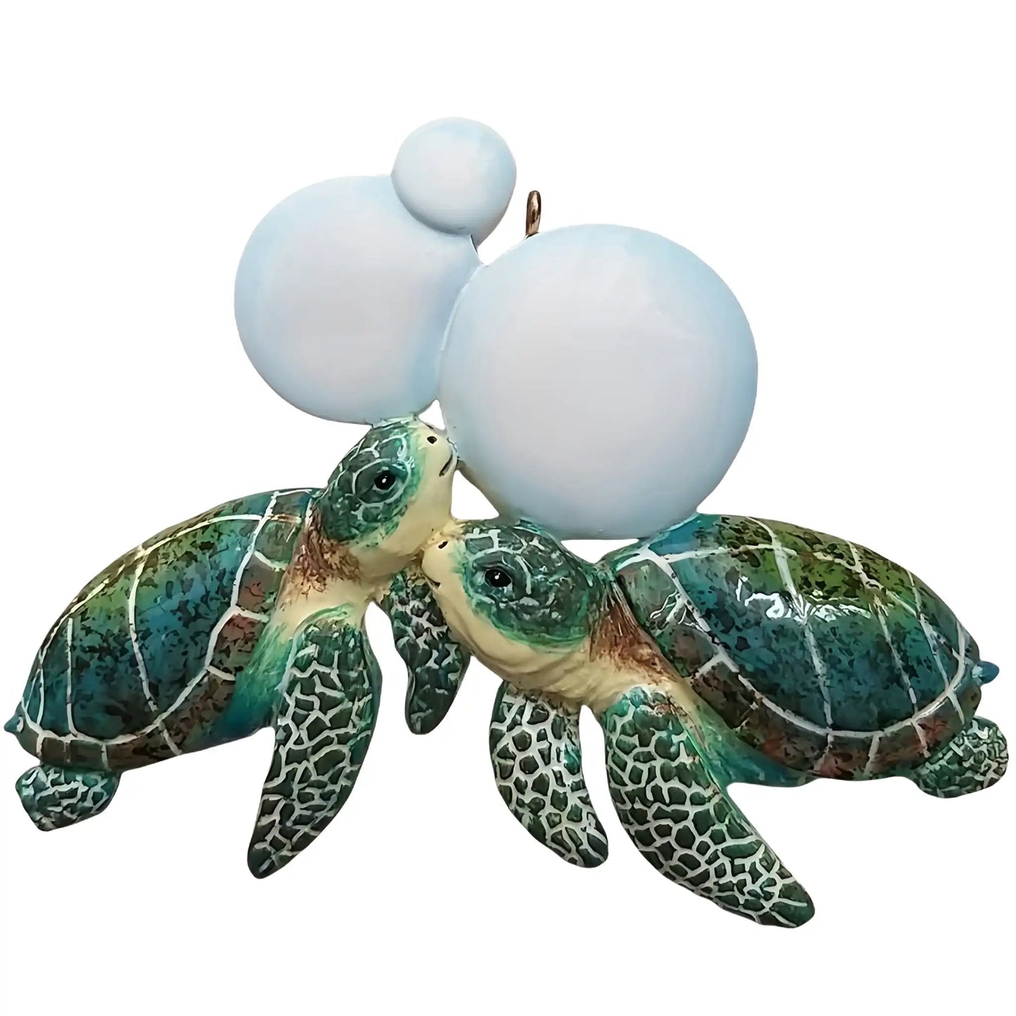 Adorno personalizado de pareja con diseño de tortuga marina