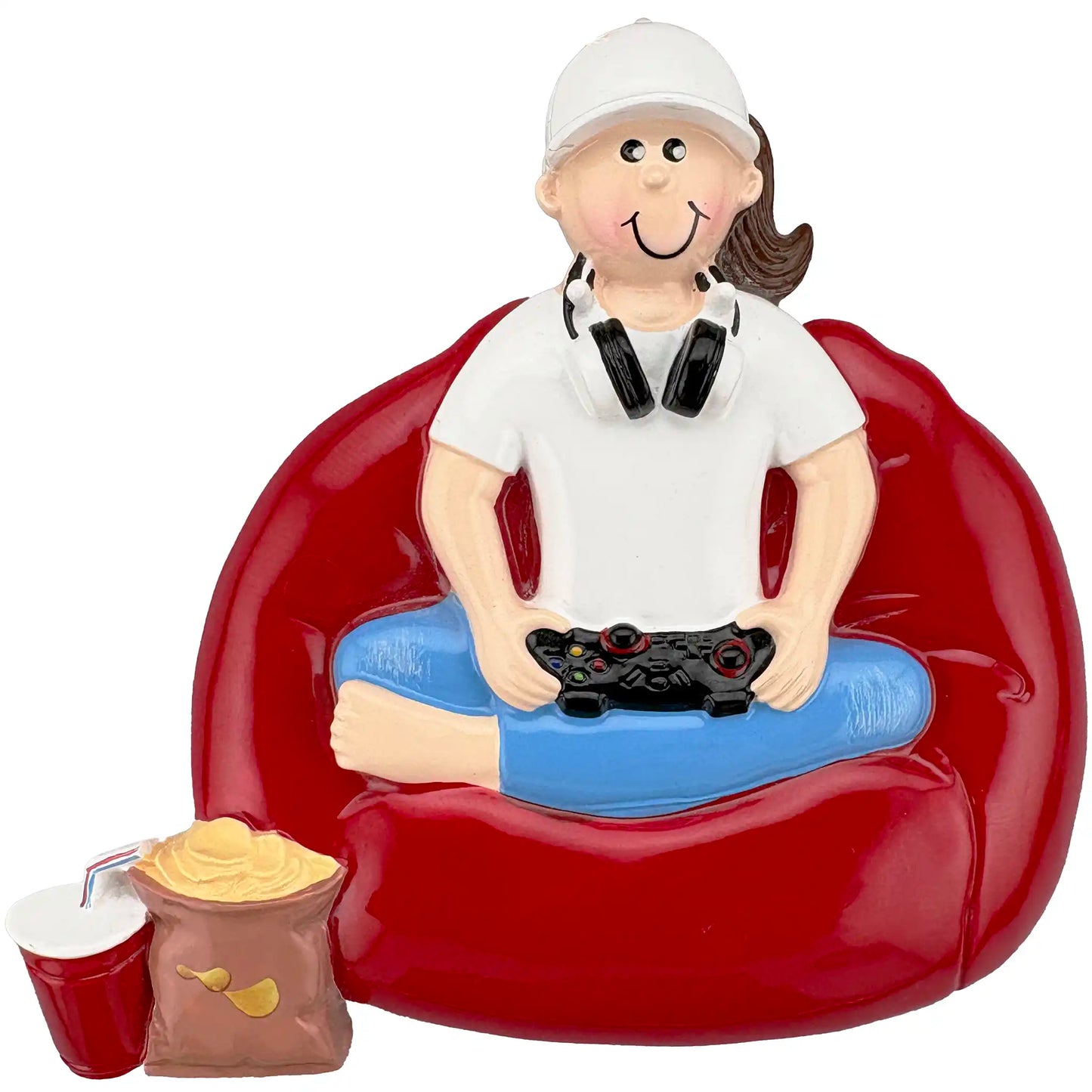 Adorno personalizado de chica de videojuego