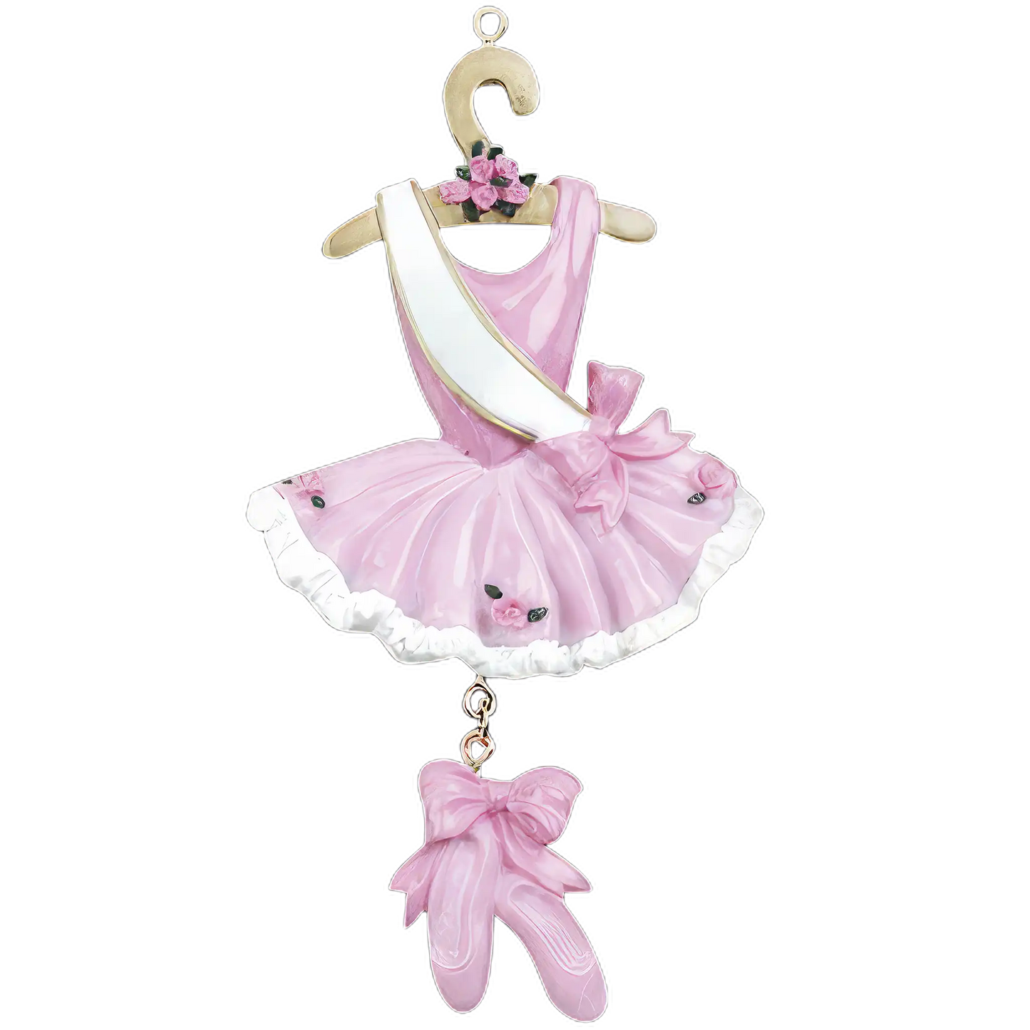 Pink Ballerina Dress Personalized Ornament