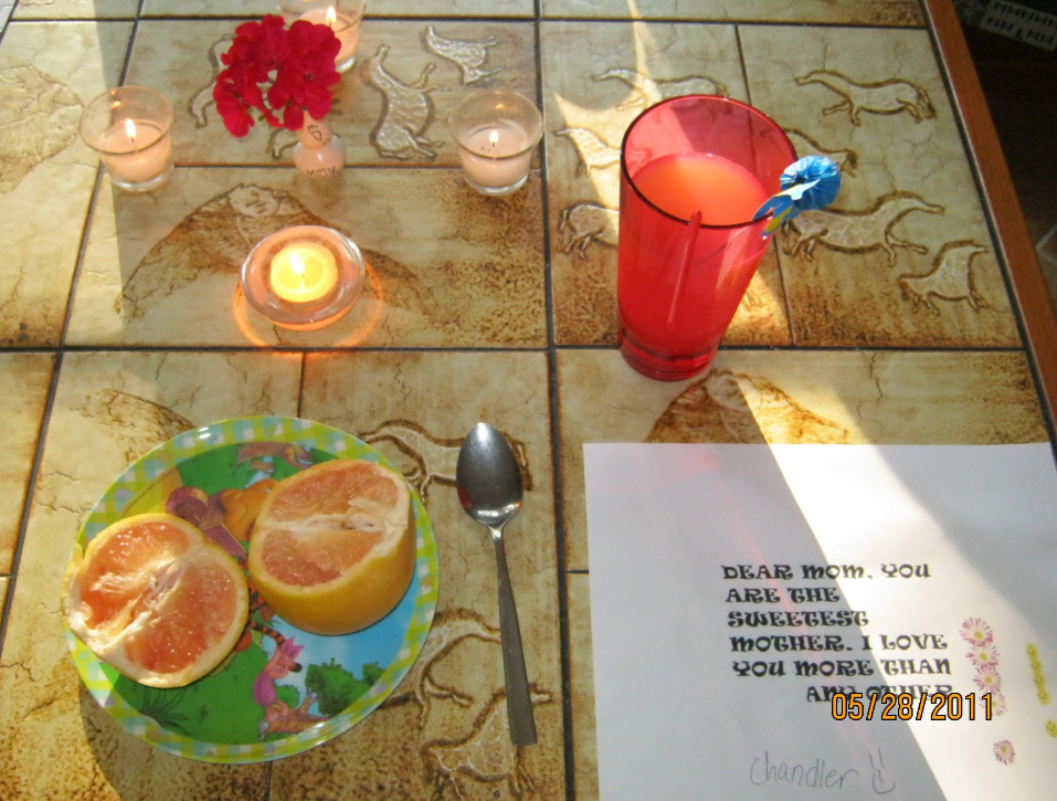 Food ornaments and breakfast