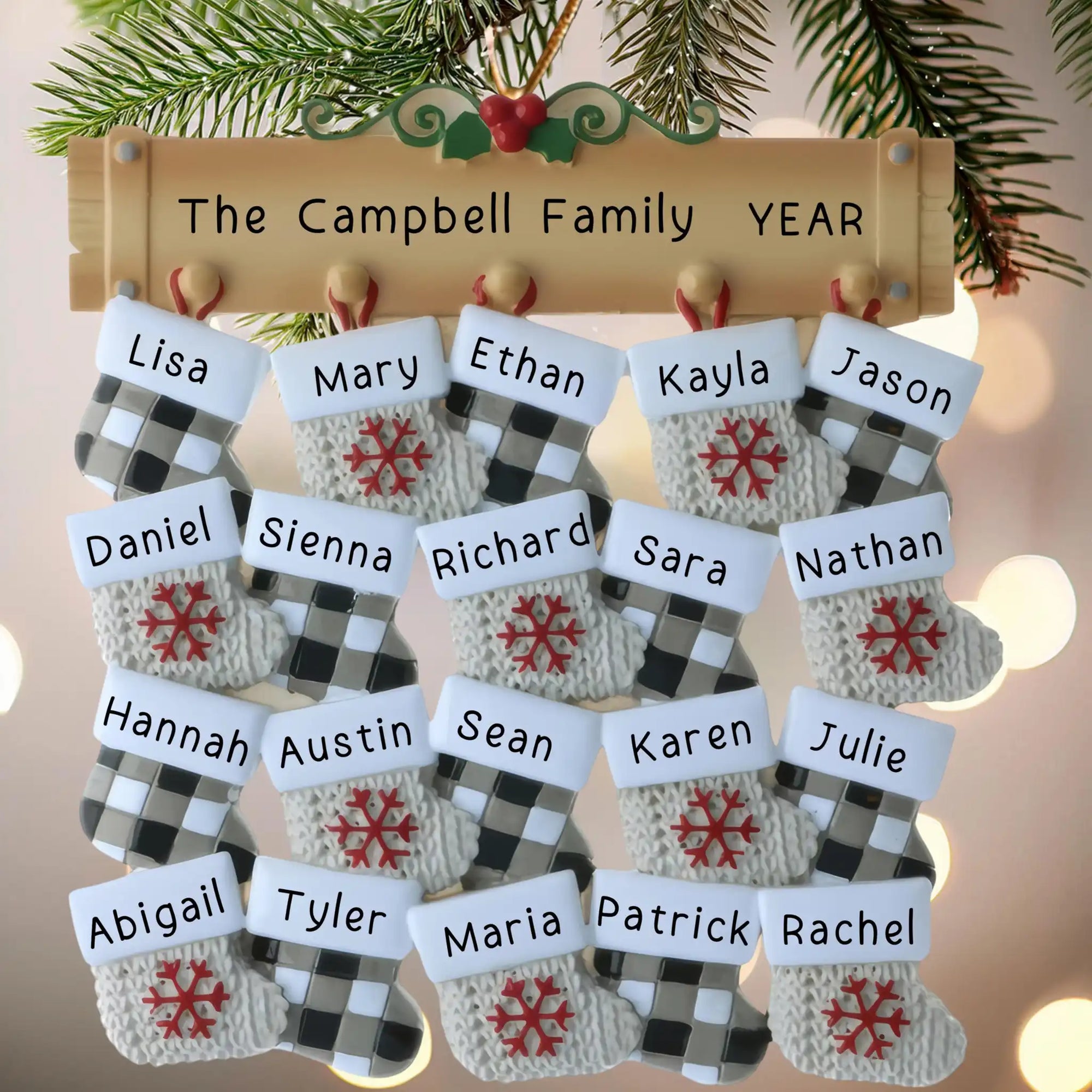 Personalized Mantle Family of 20 Keepsake