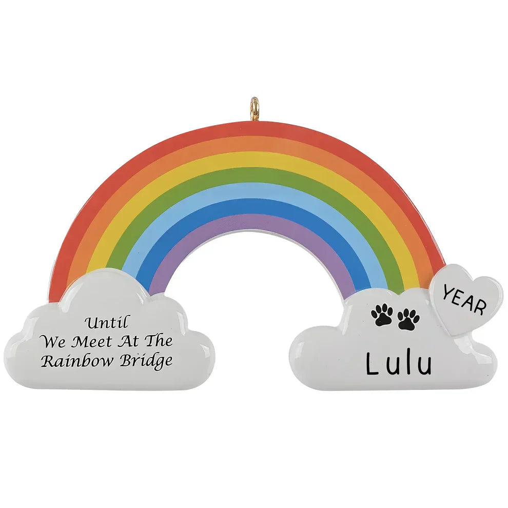Pet Rainbow Bridge Memorial Personalized Ornament from MyOrnament.