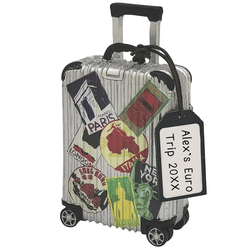 Travel Suitcase Personalized Ornament from MyOrnament. 