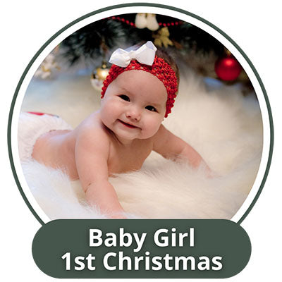 Girl's 1st Christmas Personalized Ornaments