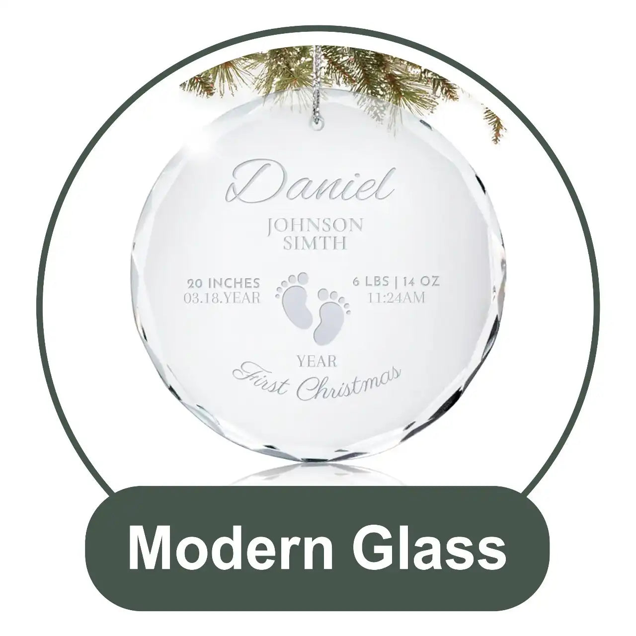 Modern Glass Christmas Ornaments