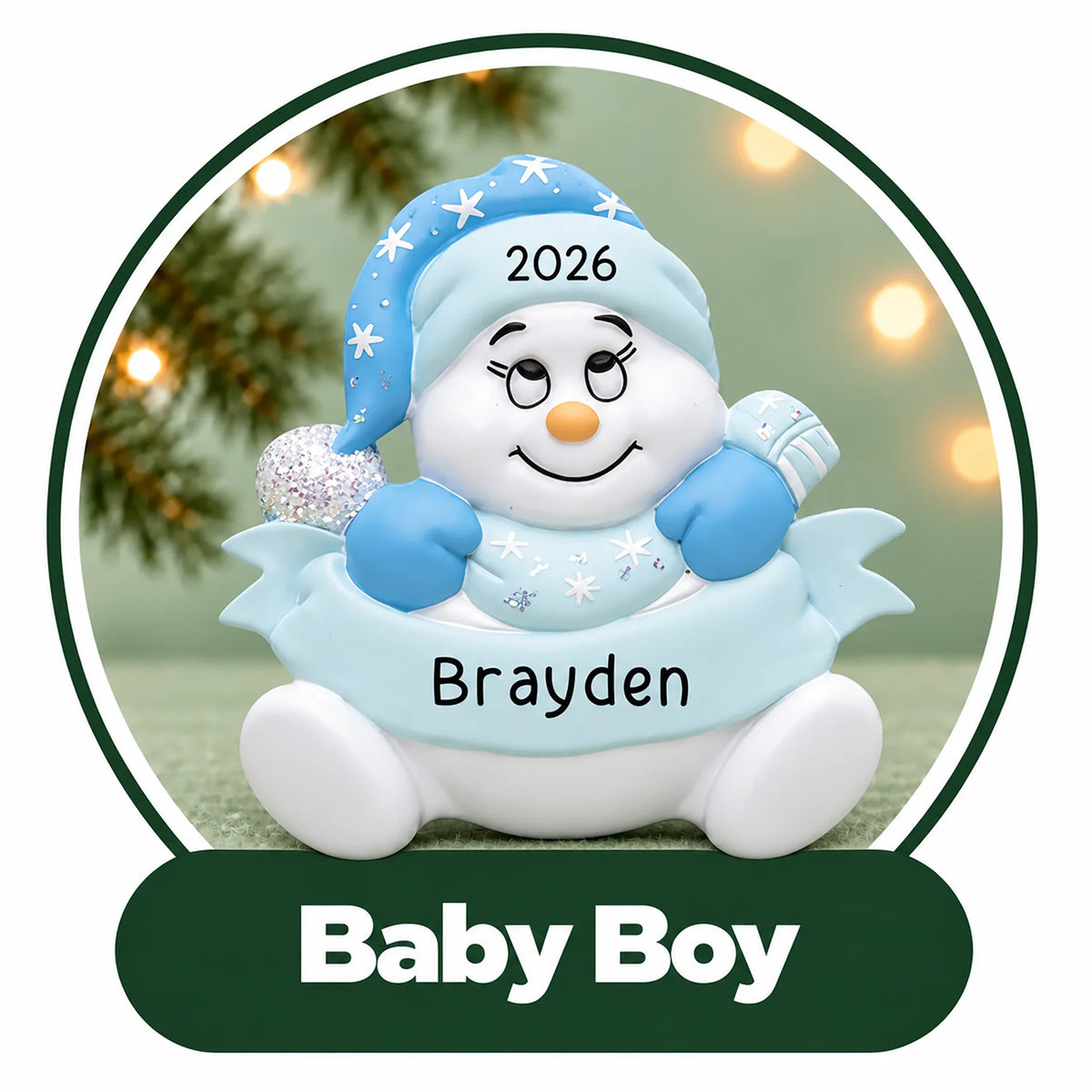 Personalized Baby Boy Ornaments