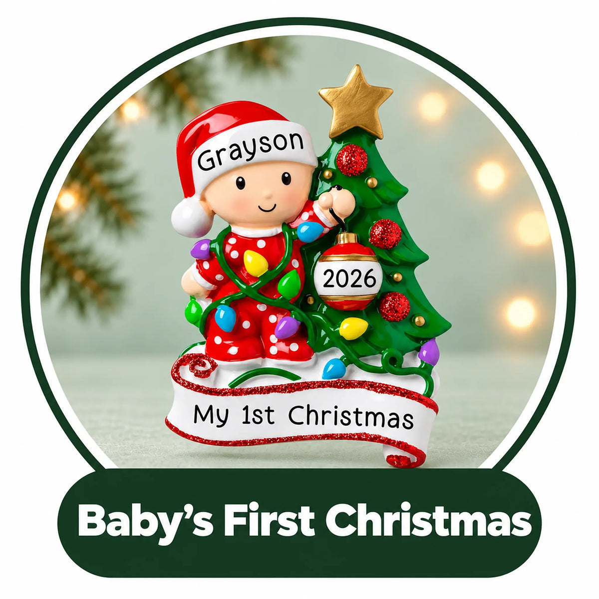 Personalized Baby's First Christmas Ornaments