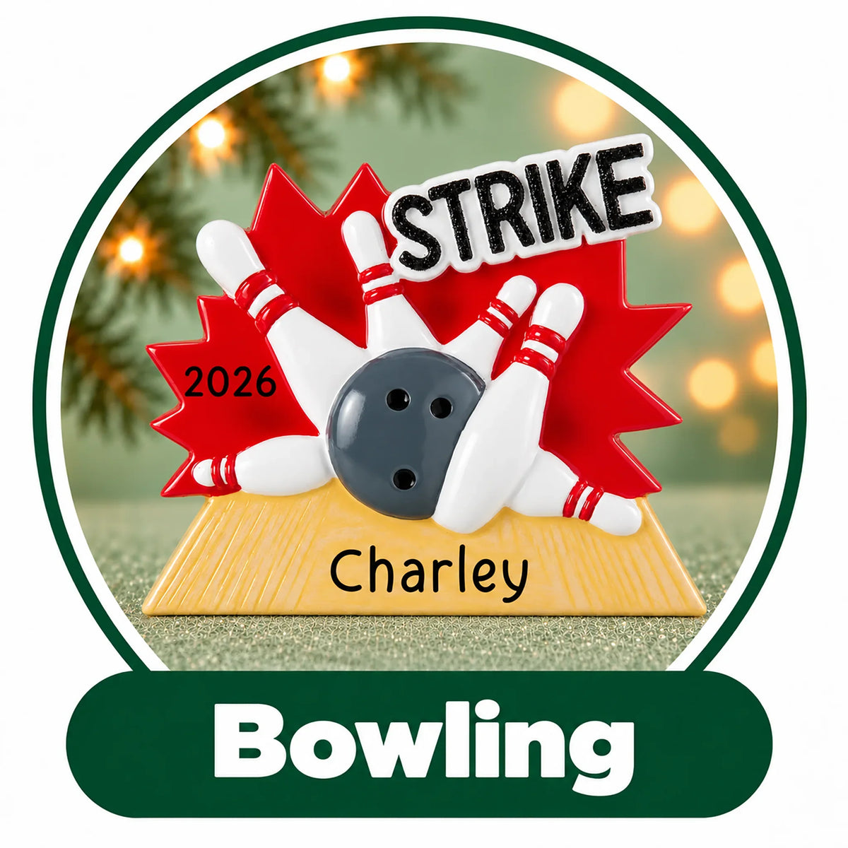 Personalized Bowling Ornaments