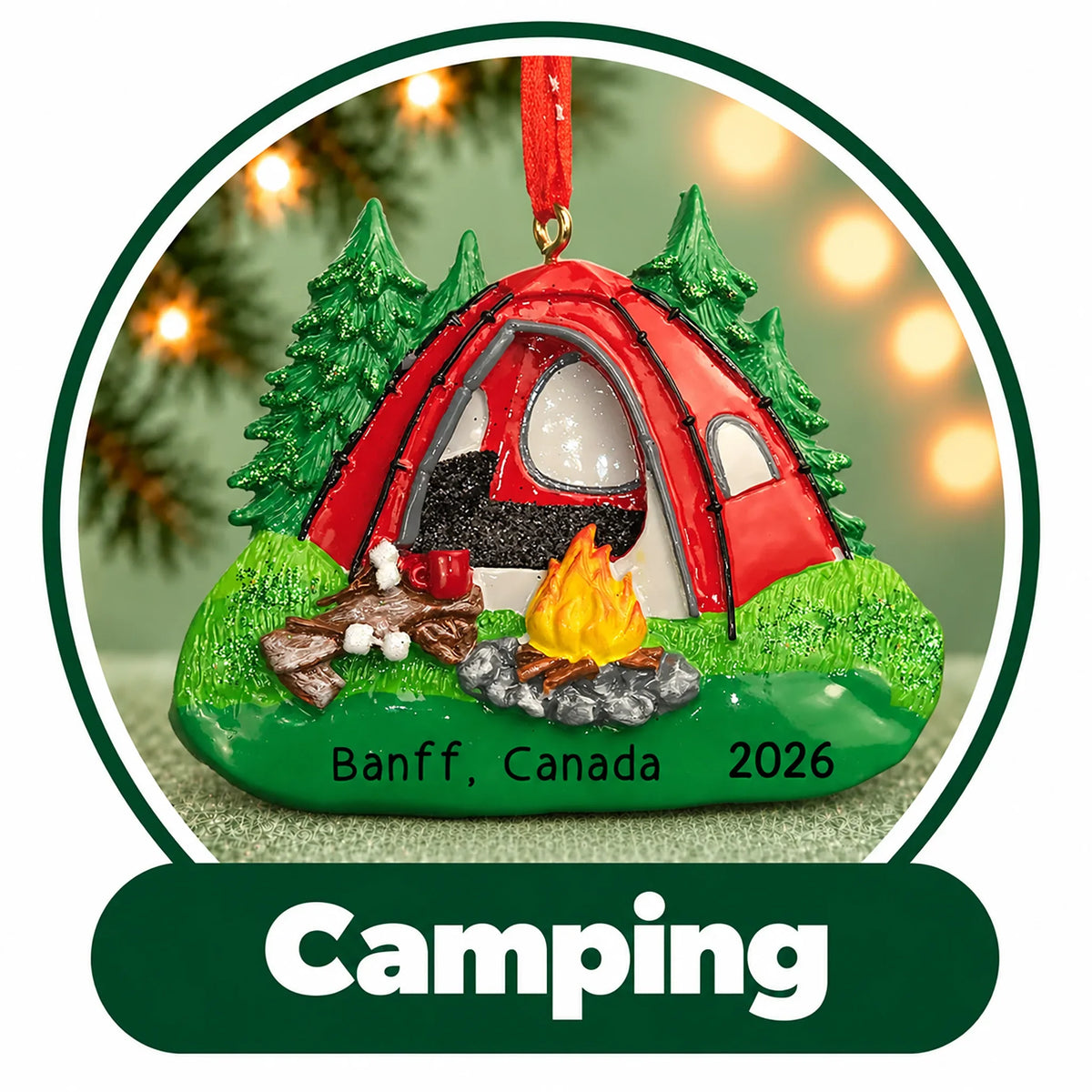 Personalized Camping Ornaments