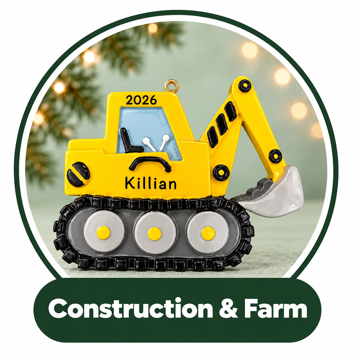 Personalized Construction & Farm Ornaments