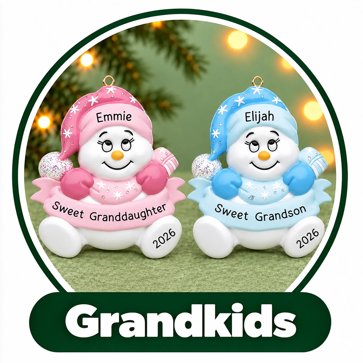 Personalized Grandkids Ornaments