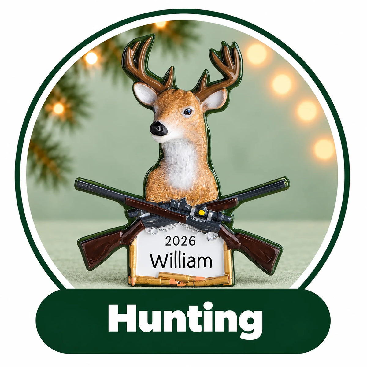 Personalized Hunting Ornaments