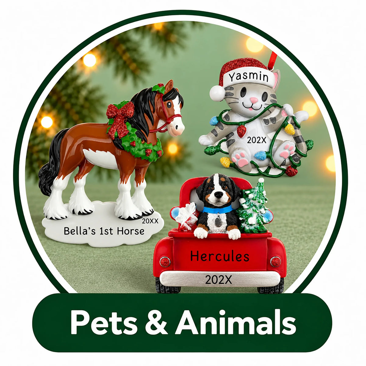 Personalized Pets & Animals Ornaments