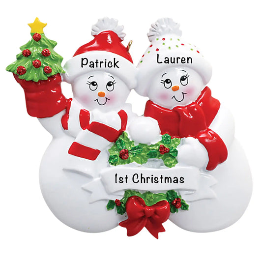 Christmas Snow Couple Ornament