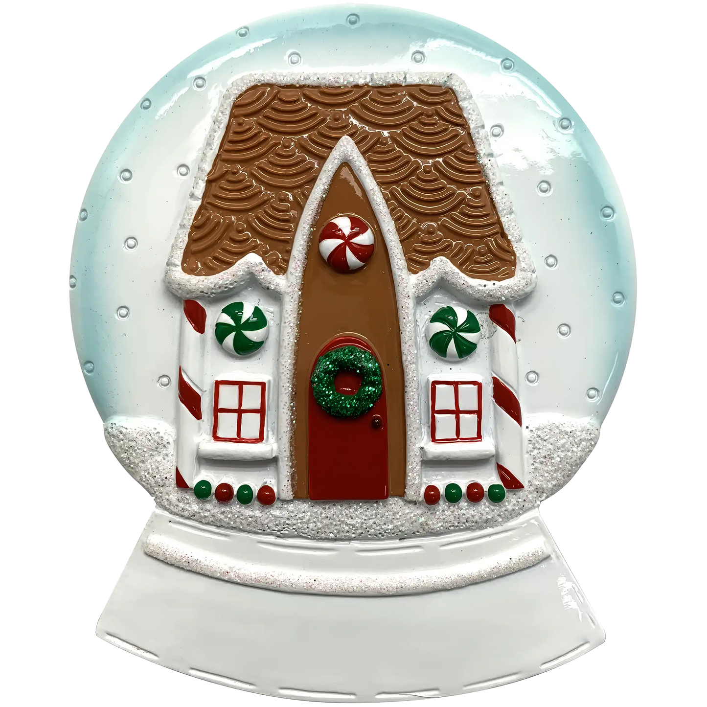 Gingerbread House Snow Globe Christmas Ornament