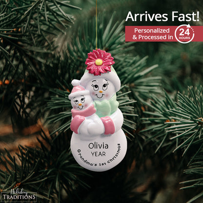 Grandma's 1st Christmas Ornament - Pink