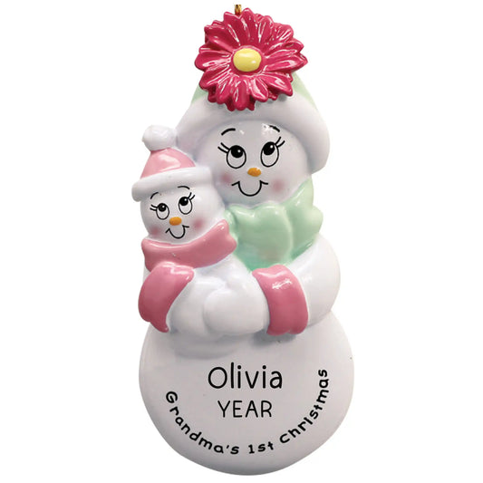 Grandma's 1st Christmas Ornament - Pink