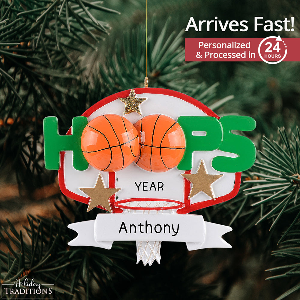 Basketball Hoops Christmas Ornament