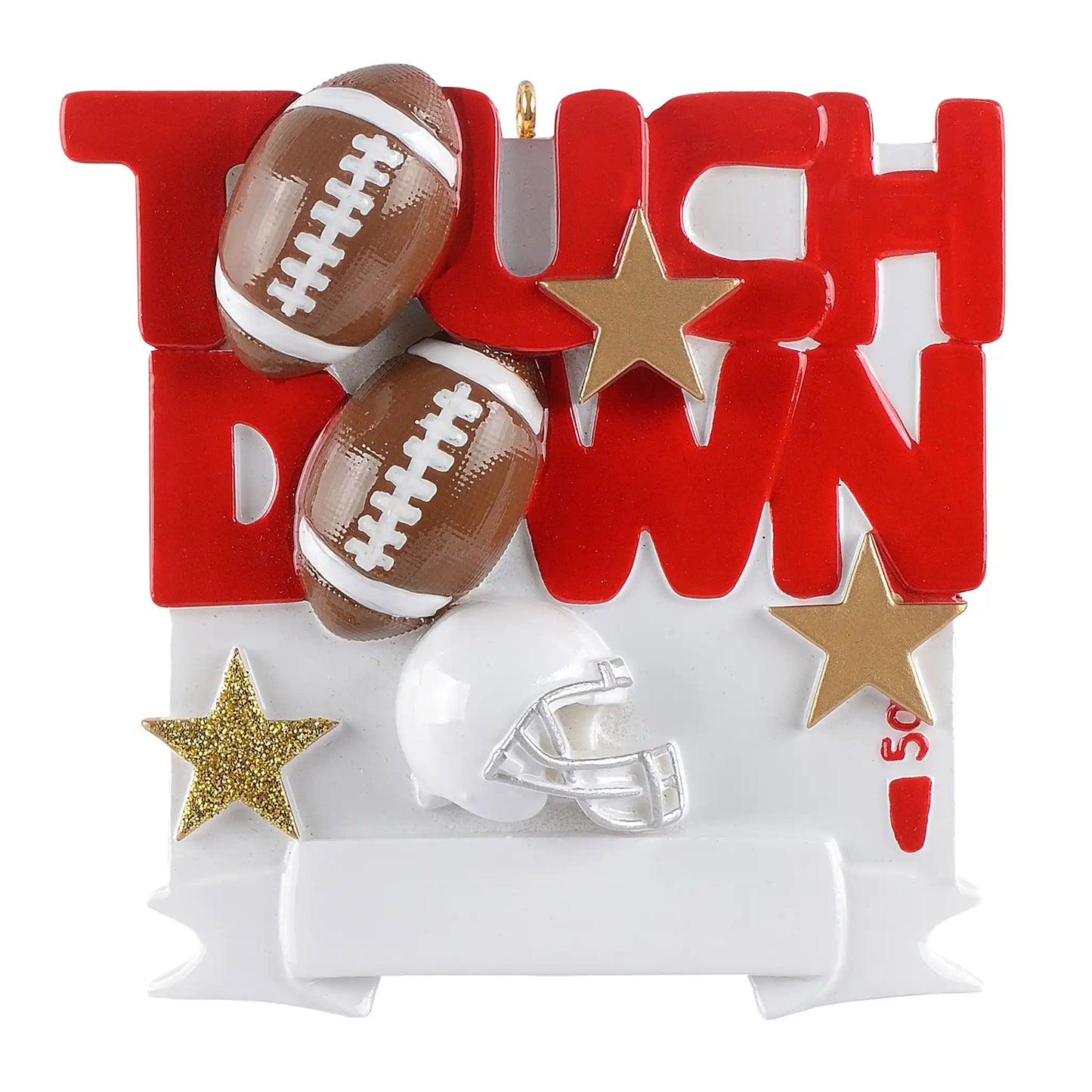 Football Touchdown Christmas Ornament