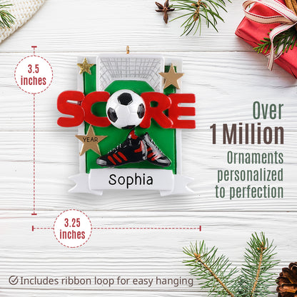 Soccer Score Christmas Ornament