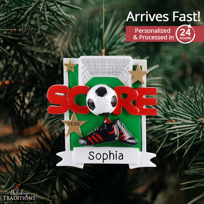 Soccer Score Christmas Ornament