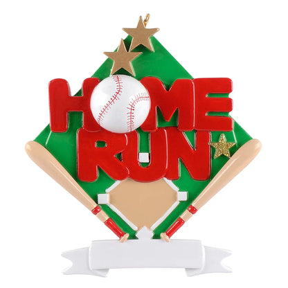 Baseball Home Run Christmas Ornament