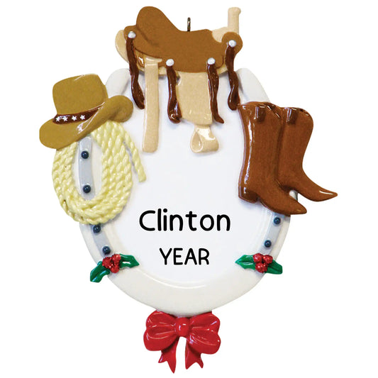 Cowboy Western Horse Riding Attire Christmas Ornament