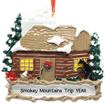 Log Cabin Christmas Ornament