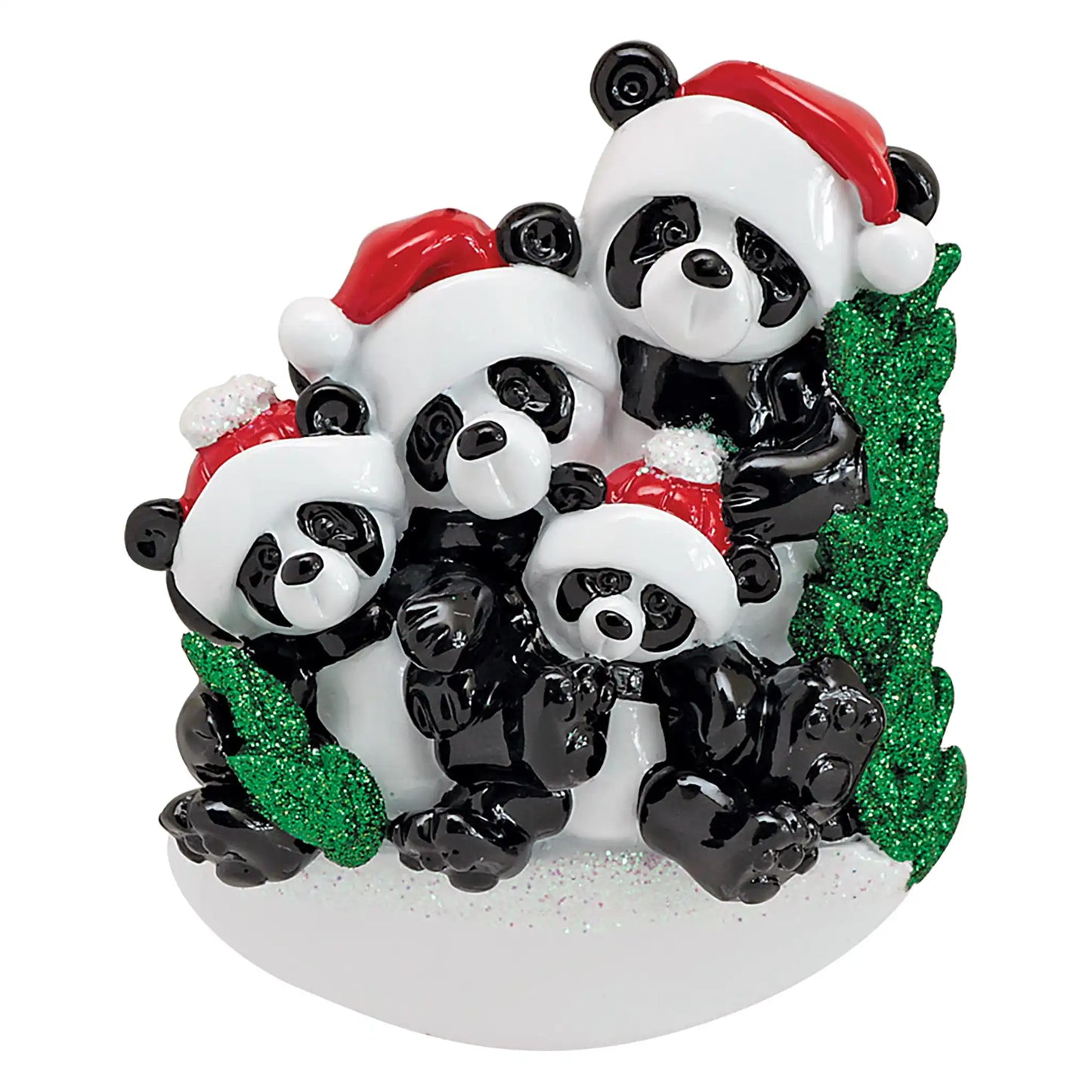 Panda Family of 4 Christmas Ornament