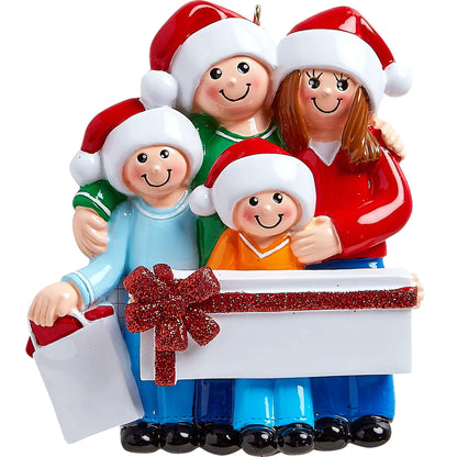 Gift Family of 4 Personalized Ornament