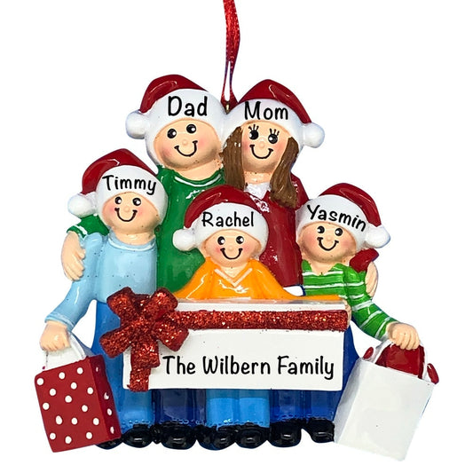 1215-5 Gift Family of 5 Personalized Christmas Ornament