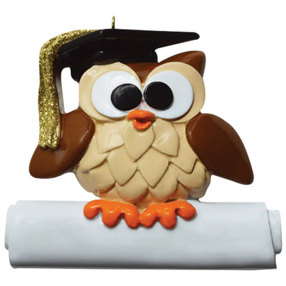 Wise Owl Graduation Christmas Ornament