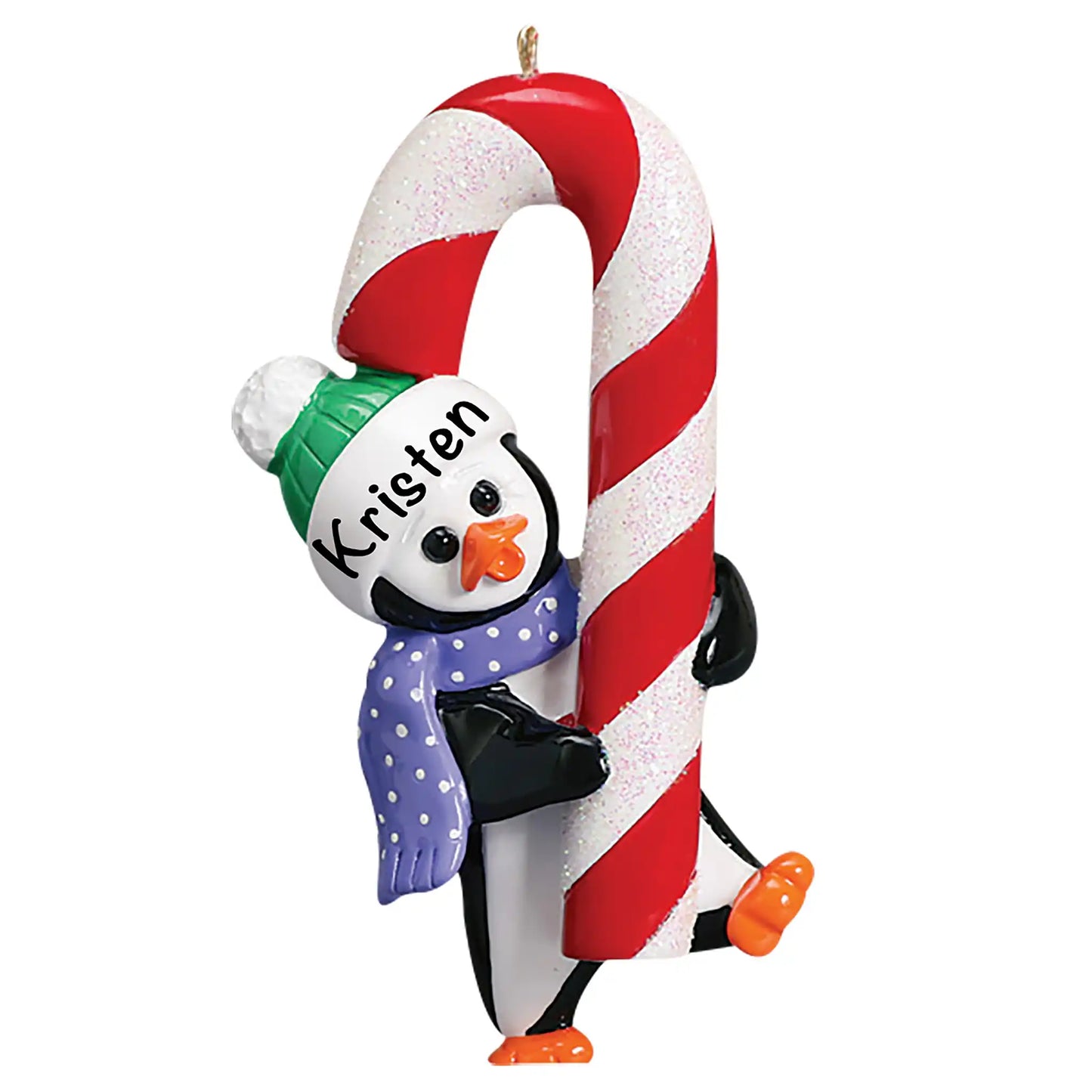 Penguin Candy Cane Christmas Ornament