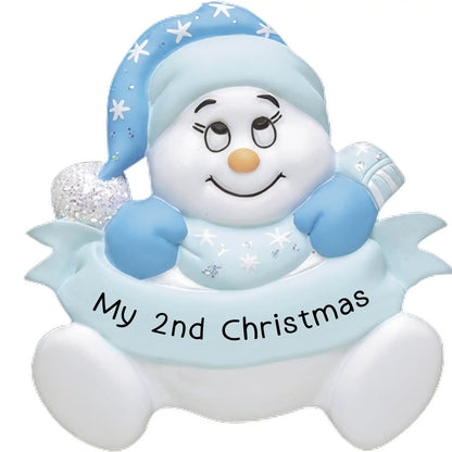 Baby 2nd Christmas Ornament - Blue Boy