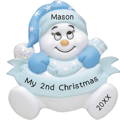 Baby 2nd Christmas Ornament - Blue Boy