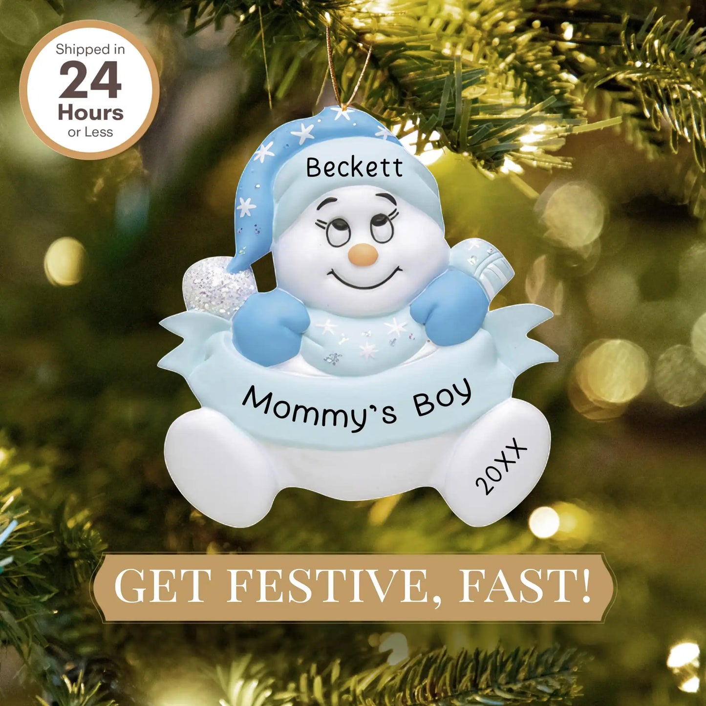 Adorno personalizado de niño de mamá 