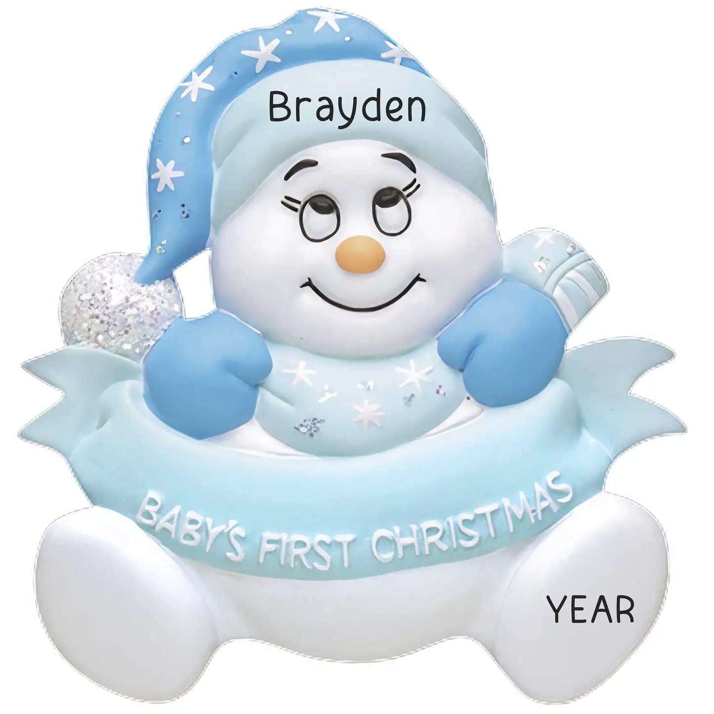 Blue Baby's 1st Christmas Snowbaby Ornament