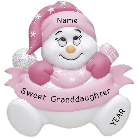 Granddaughter Snow Baby Christmas Ornament