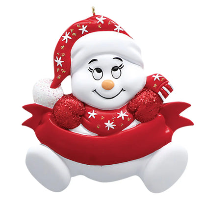 Red Snowbaby Christmas Ornament