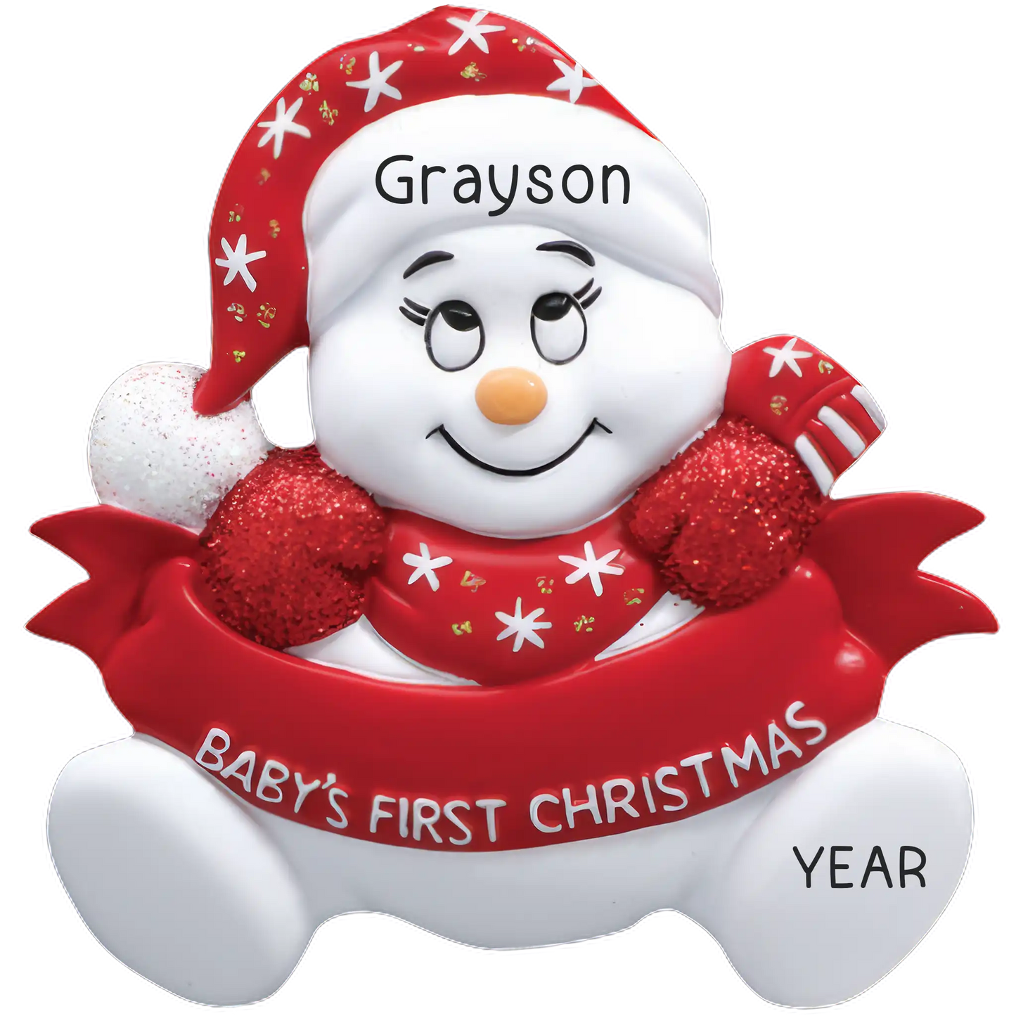 Red Baby's 1st Christmas Snowbaby Christmas Ornaments