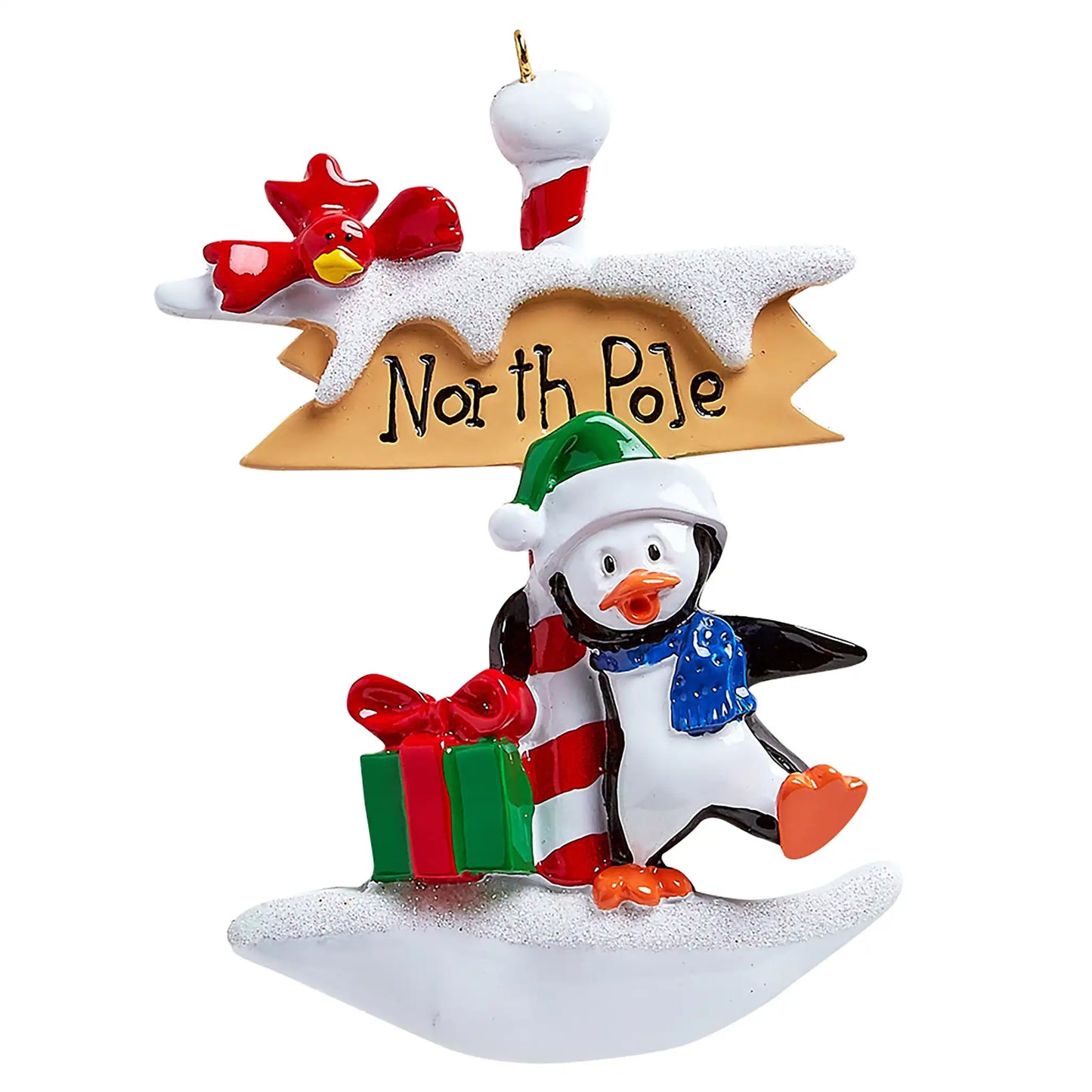 North Pole Penguin Christmas Ornament