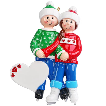 Couple Ice Skating Christmas Ornament