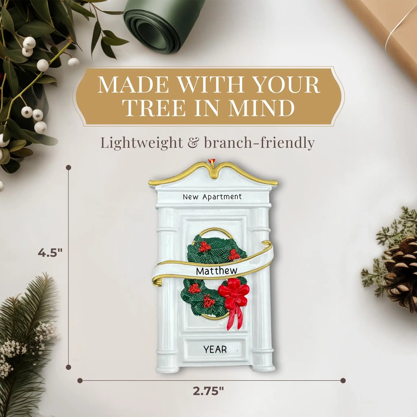 New or First Apartment Personalized Ornament