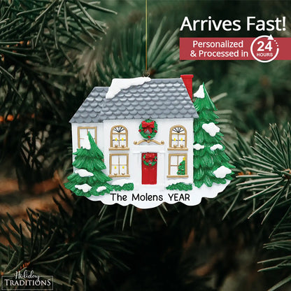 Traditional House Personalized Ornament